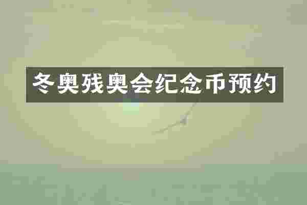 冬奥残奥会纪念币预约