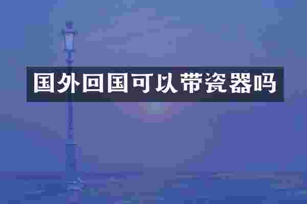 国外回国可以带瓷器吗