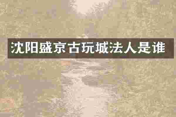 沈阳盛京古玩城法人是谁