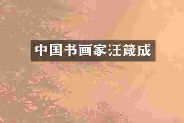 中国书画家汪箴成