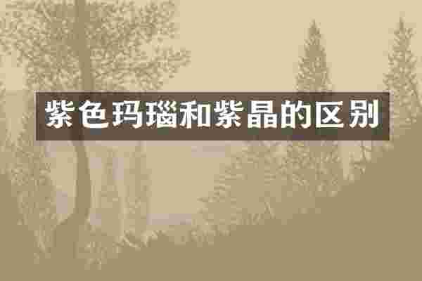 紫色玛瑙和紫晶的区别