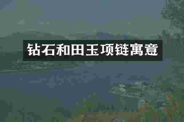 钻石和田玉项链寓意