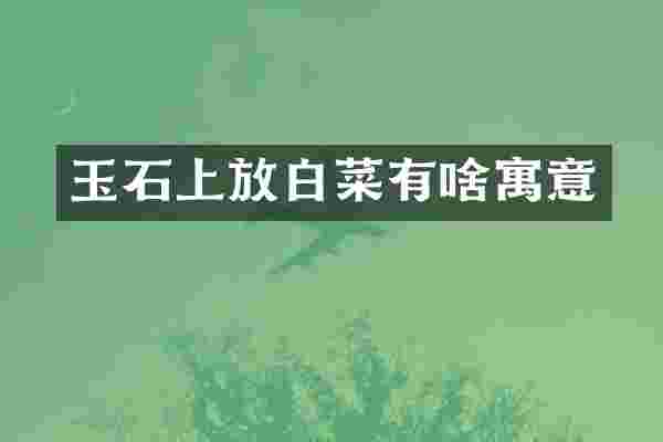 玉石上放白菜有啥寓意