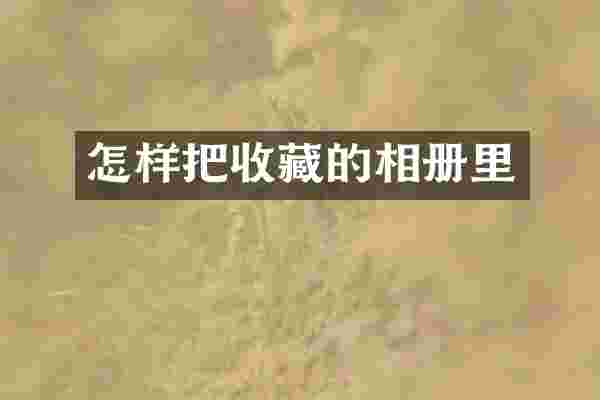 怎样把收藏的相册里