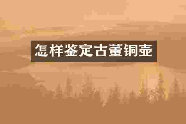 怎样鉴定古董铜壶