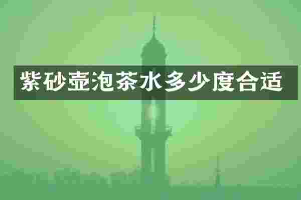 紫砂壶泡茶水多少度合适