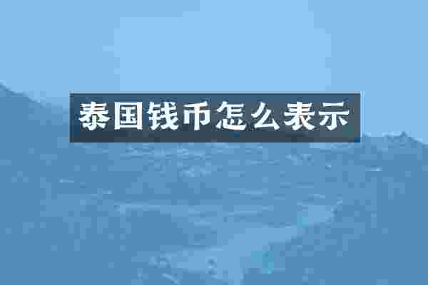 泰国钱币怎么表示