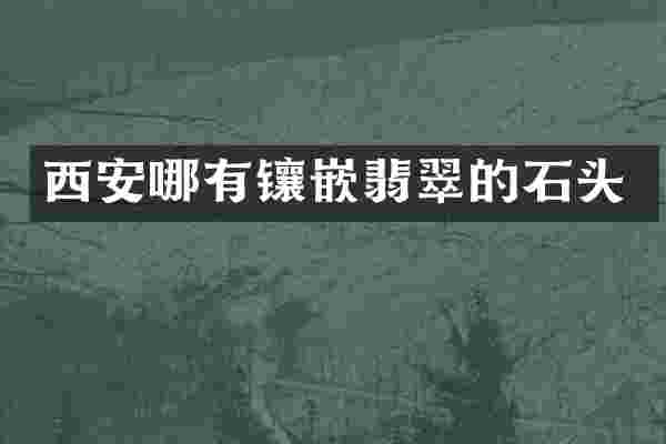 西安哪有镶嵌翡翠的石头