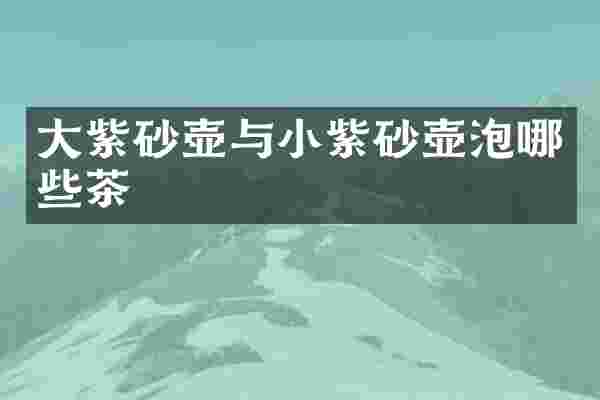 大紫砂壶与小紫砂壶泡哪些茶
