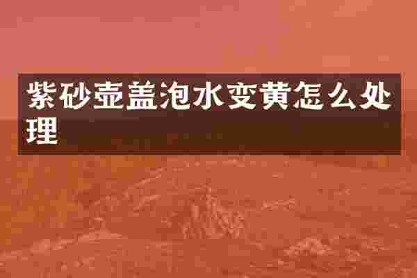 紫砂壶盖泡水变黄怎么处理