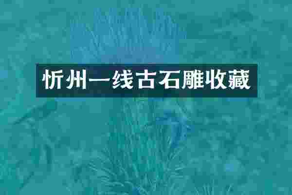 忻州一线古石雕收藏