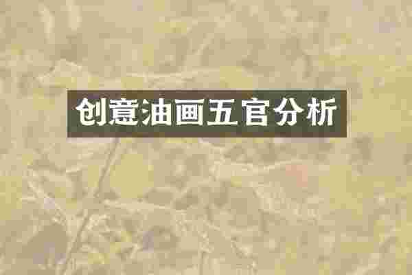 创意油画五官分析