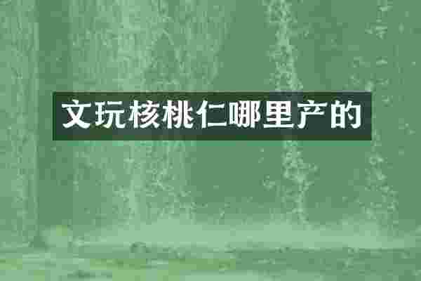 文玩核桃仁哪里产的