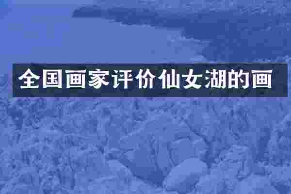 全国画家评价仙女湖的画