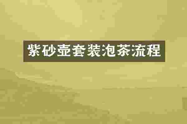紫砂壶套装泡茶流程