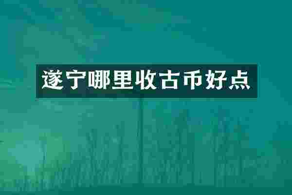 遂宁哪里收古币好点