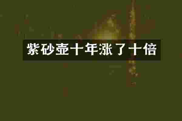 紫砂壶十年涨了十倍