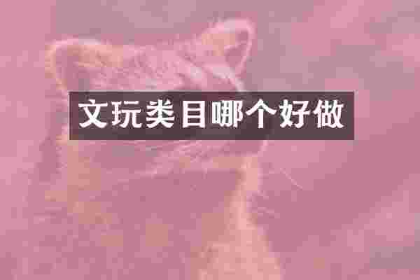 文玩类目哪个好做