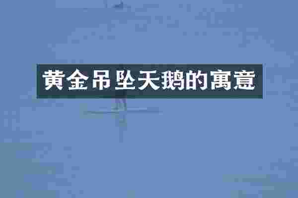黄金吊坠天鹅的寓意