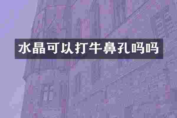 水晶可以打牛鼻孔吗吗
