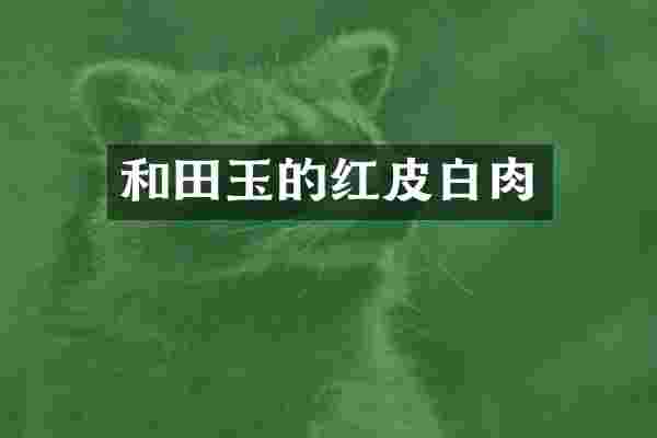 和田玉的红皮白肉