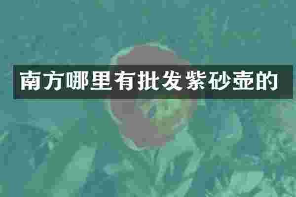 南方哪里有批发紫砂壶的