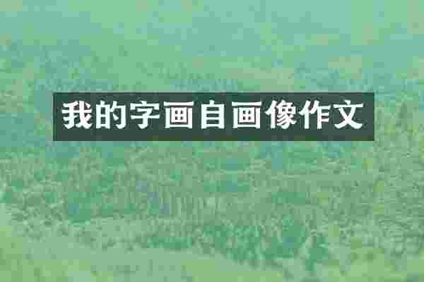 我的字画自画像作文