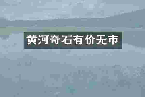 黄河奇石有价无市