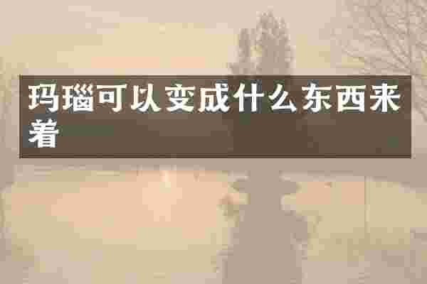 玛瑙可以变成什么东西来着