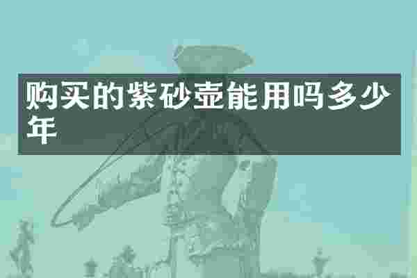 购买的紫砂壶能用吗多少年