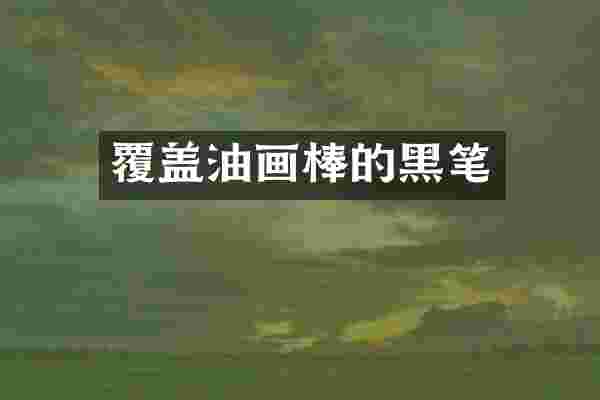 覆盖油画棒的黑笔