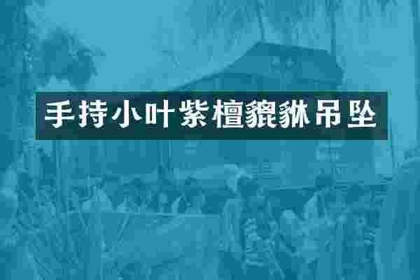 手持小叶紫檀貔貅吊坠