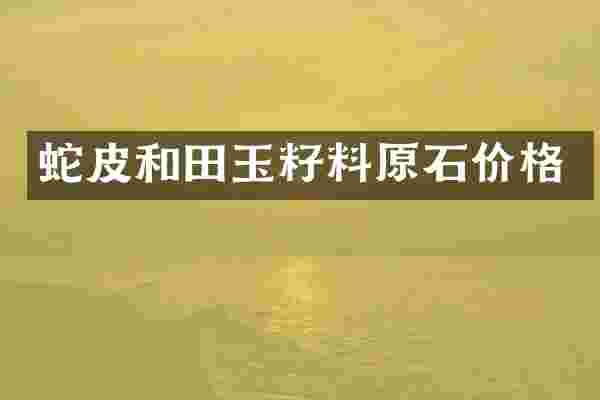 蛇皮和田玉籽料原石价格