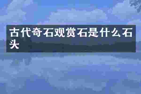 古代奇石观赏石是什么石头