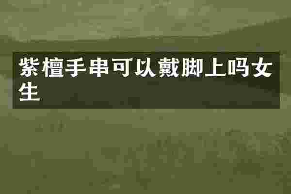 紫檀手串可以戴脚上吗女生