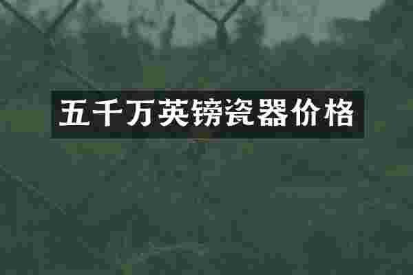 五千万英镑瓷器价格
