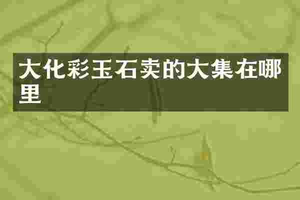 大化彩玉石卖的大集在哪里