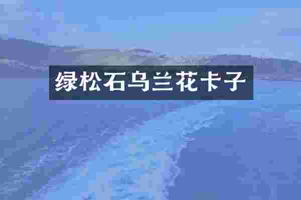 绿松石乌兰花卡子