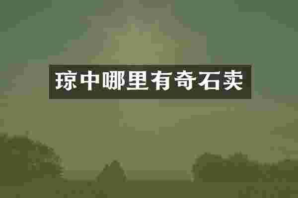 琼中哪里有奇石卖