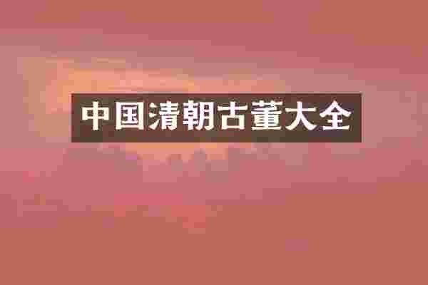 中国清朝古董大全