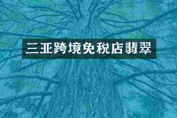 三亚跨境免税店翡翠