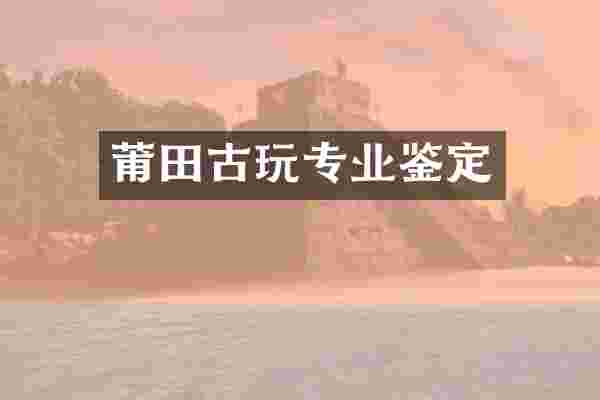 莆田古玩专业鉴定