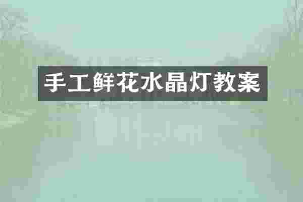 手工鲜花水晶灯教案