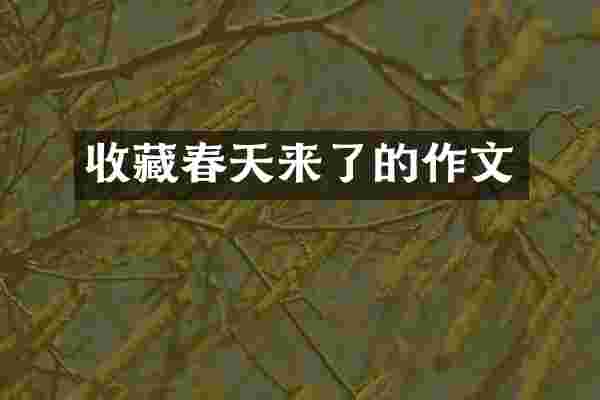 收藏春天来了的作文