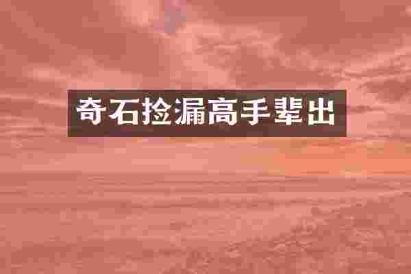 奇石捡漏高手辈出