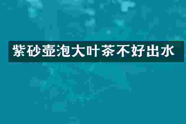 紫砂壶泡大叶茶不好出水