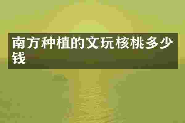 南方种植的文玩核桃多少钱