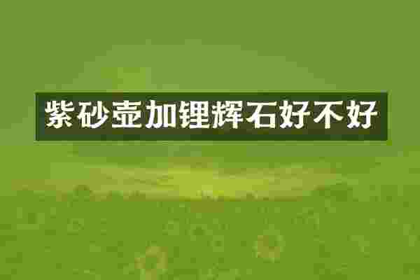 紫砂壶加锂辉石好不好