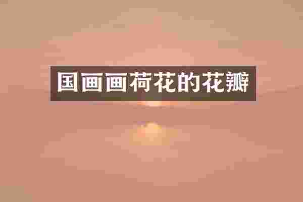 国画画荷花的花瓣