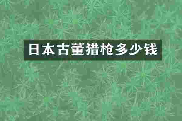 日本古董猎枪多少钱